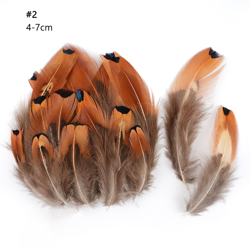 FEA1021-PH05 Amber Rust Natural Pheasant Feathers for Couture Millinery 50pcs/ pack