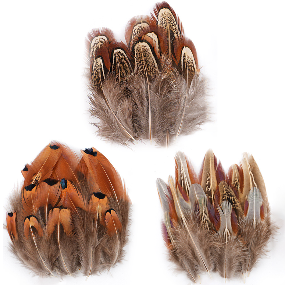 FEA1021-PH05 Amber Rust Natural Pheasant Feathers for Couture Millinery 50pcs/ pack