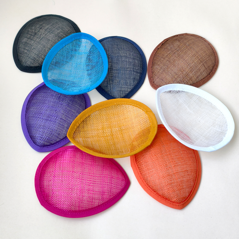 HBM012 Teardrop Sinamay Millinery Fascinator Base for Raceday & Bridal Headwear 5.1"