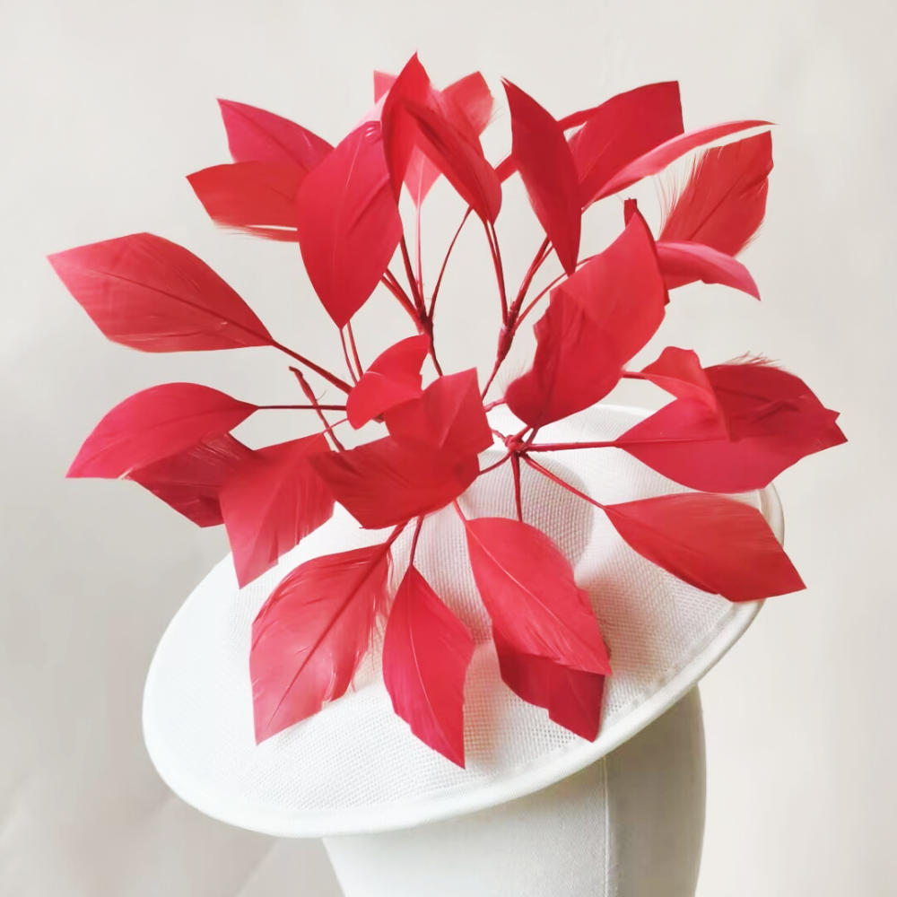 RM1702 Monochromatic Multi-Bloom Goose Feather Mount for Millinery & Fascinators