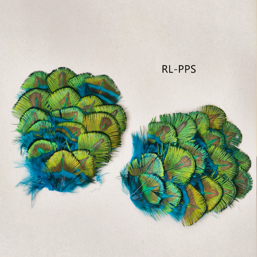RL-PPL Natural Peacock Feather Pad For Millinery & Costume Trim 1 Piece