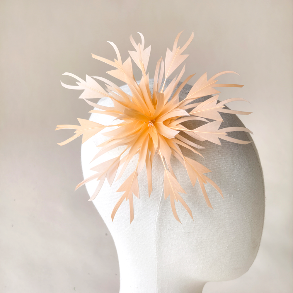 RB046-B Intricate Claw-Cut Goose Feather Flower for Racing Fashion & Couture Millinery
