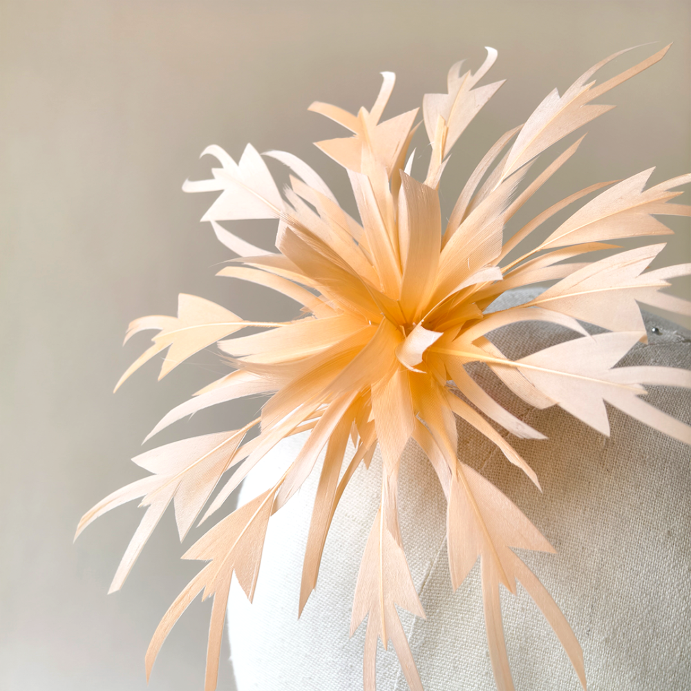 RB046-B Intricate Claw-Cut Goose Feather Flower for Racing Fashion & Couture Millinery