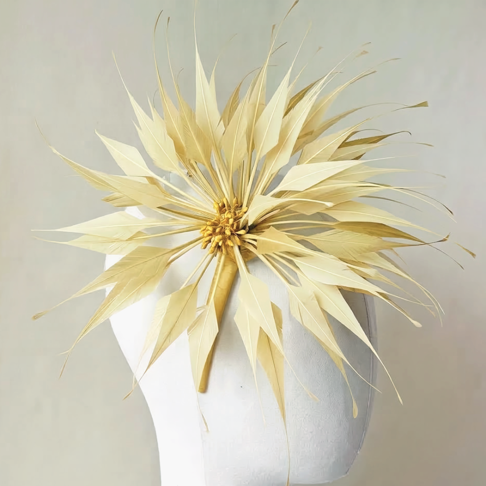 RB136 Feather Mount Goose Feather Millinery Fascinators Hat Handcraft Headress