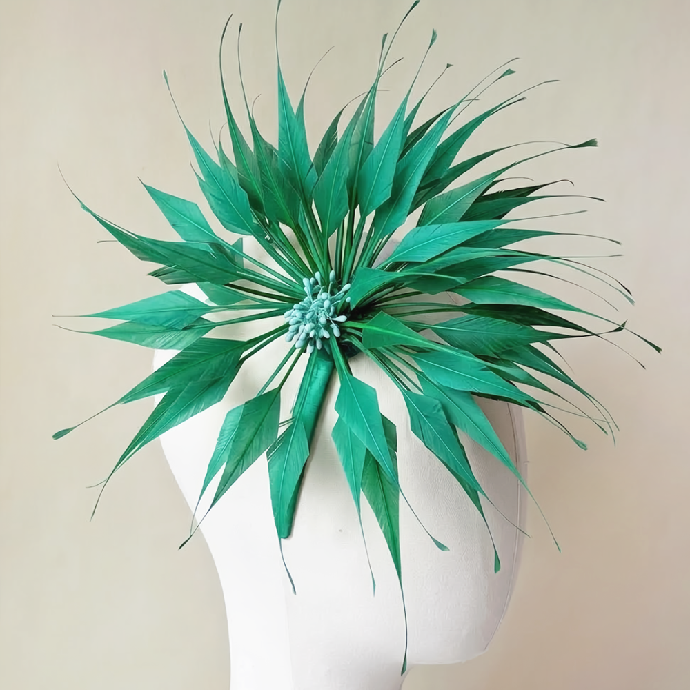 RB136 Feather Mount Goose Feather Millinery Fascinators Hat Handcraft Headress