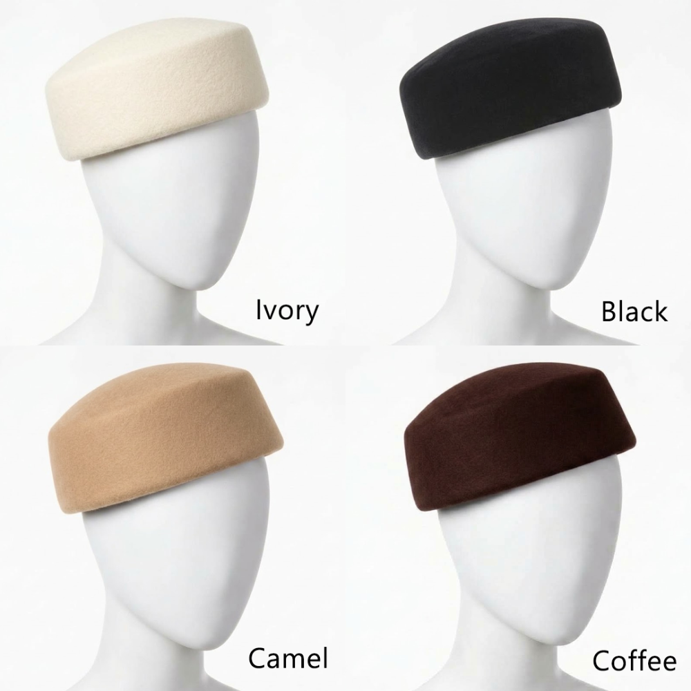 HBM082 Structured Oval Pillbox Base 100% Wool Felt for Winter Couture & Derby Fashion