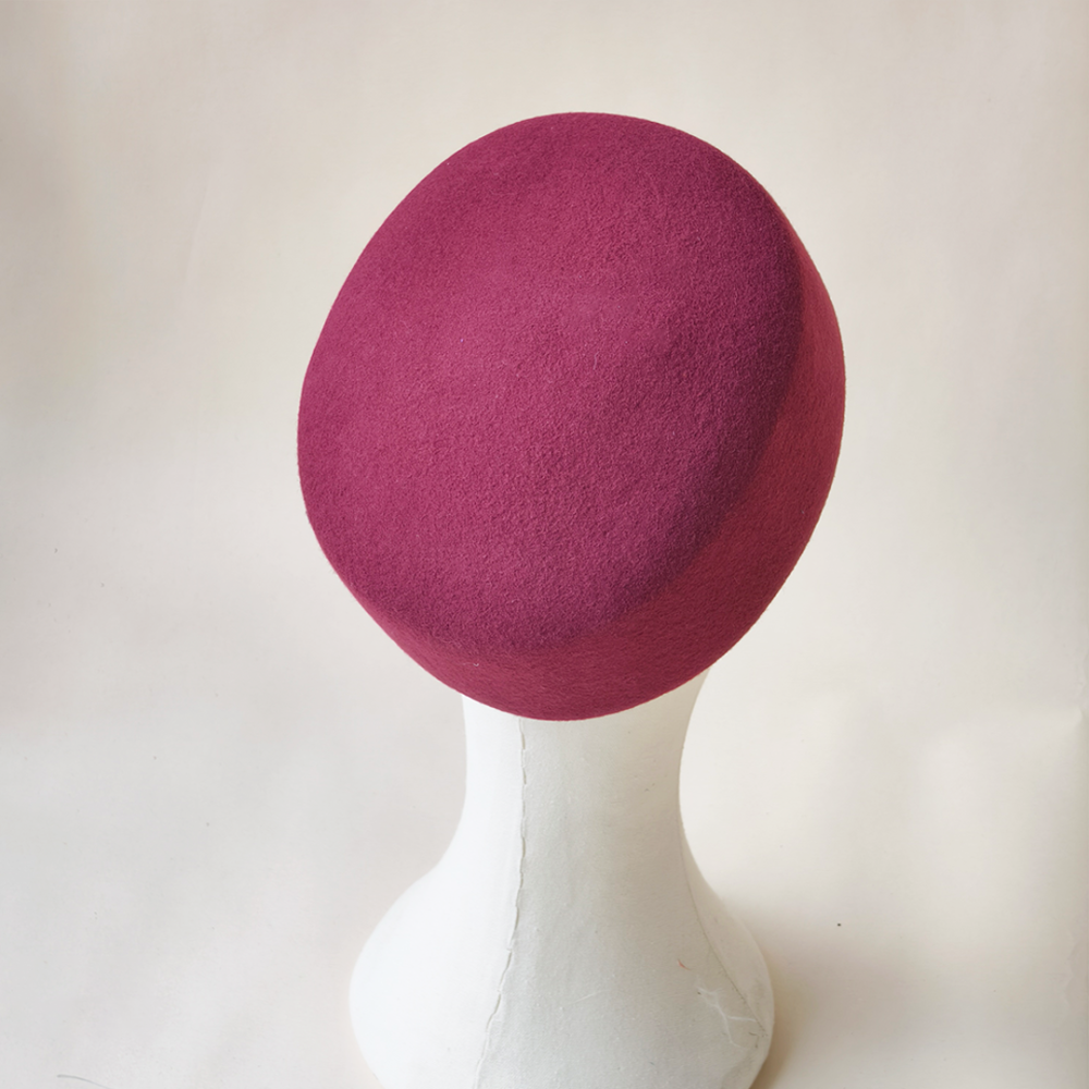HBM082 Structured Oval Pillbox Base 100% Wool Felt for Winter Couture & Derby Fashion