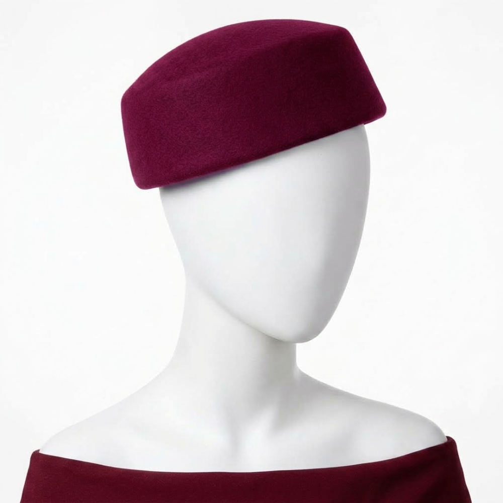 HBM082 Structured Oval Pillbox Base 100% Wool Felt for Winter Couture & Derby Fashion