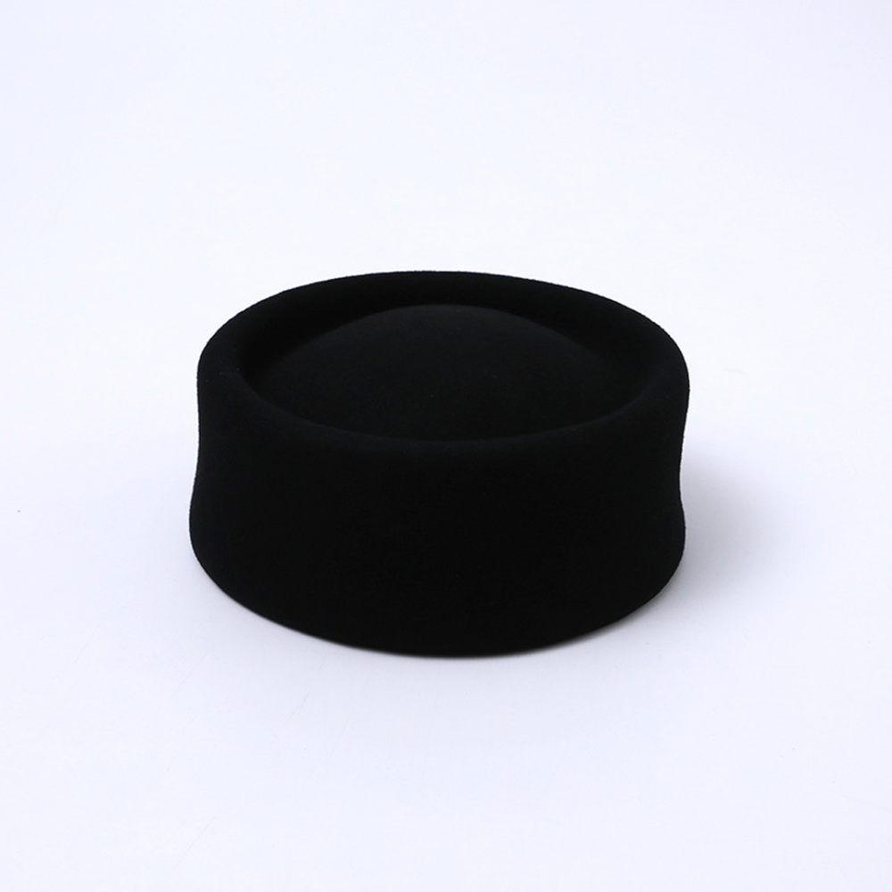 HBM083 Classic Bumper Pillbox Base 100% Wool Felt for Winter Couture & Autumn Racing