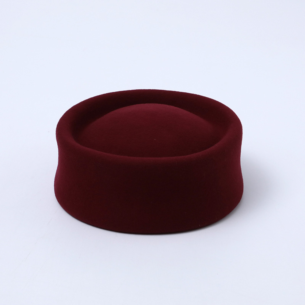 HBM083 Classic Bumper Pillbox Base 100% Wool Felt for Winter Couture & Autumn Racing