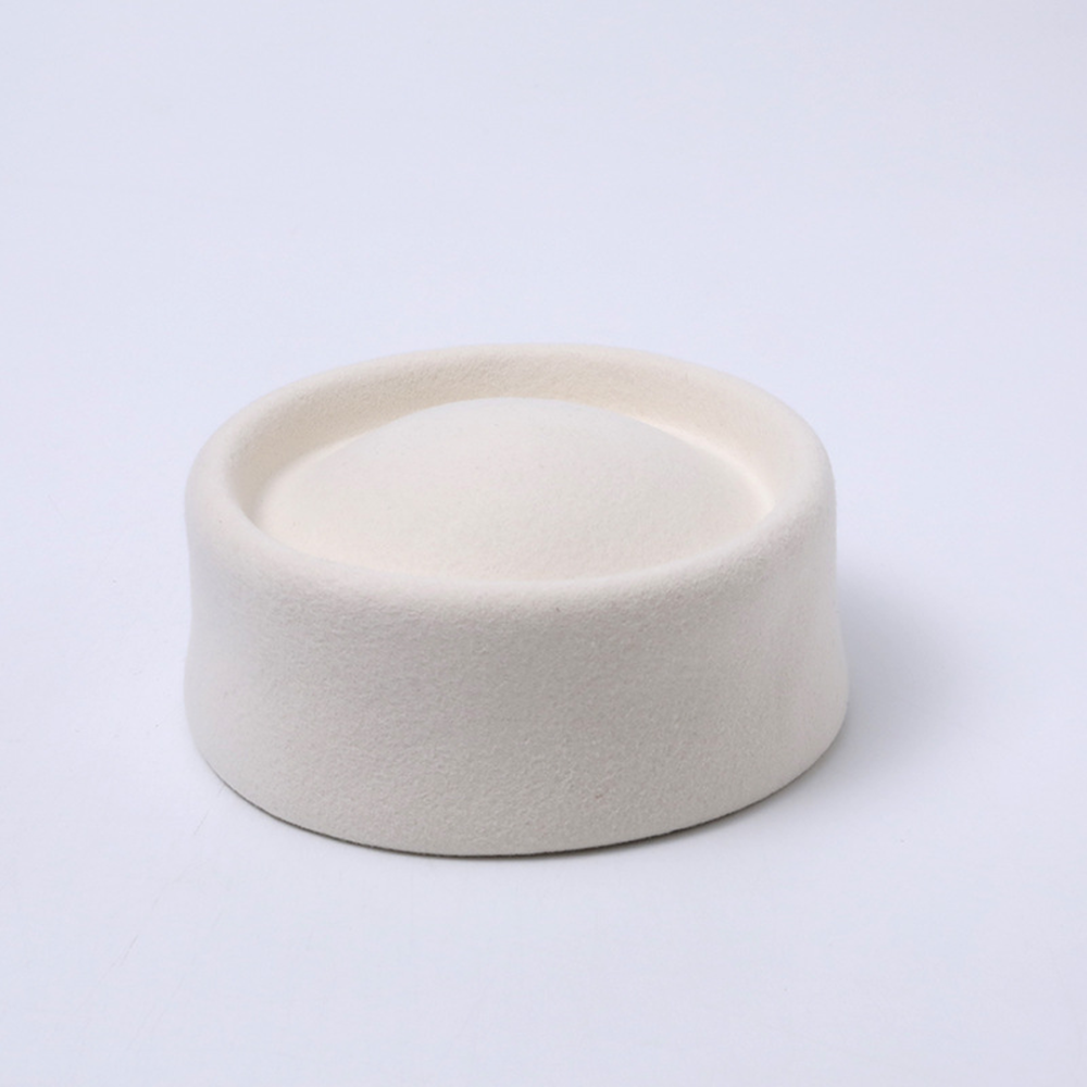 HBM083 Classic Bumper Pillbox Base 100% Wool Felt for Winter Couture & Autumn Racing