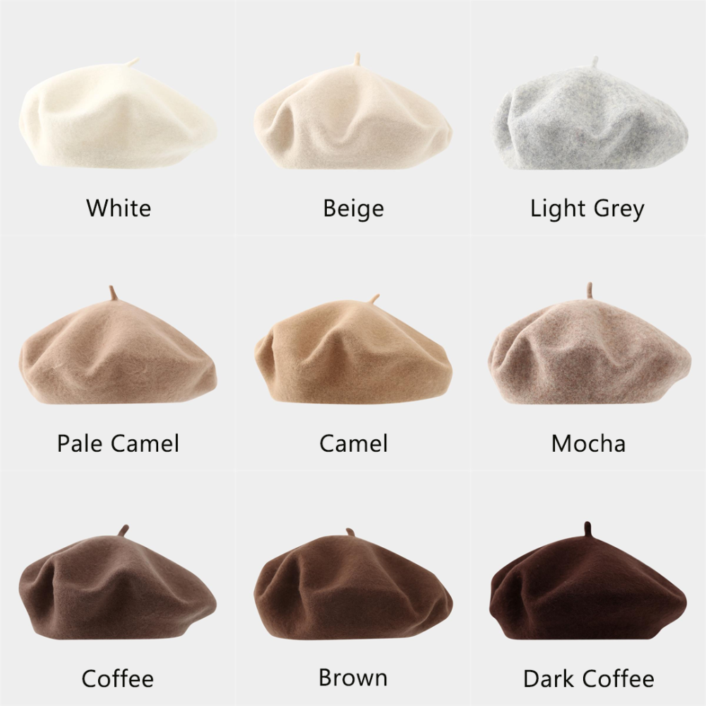 HBM084 Classic French Beret Hat Base Wool Blend for Couture Millinery & Winter Racing