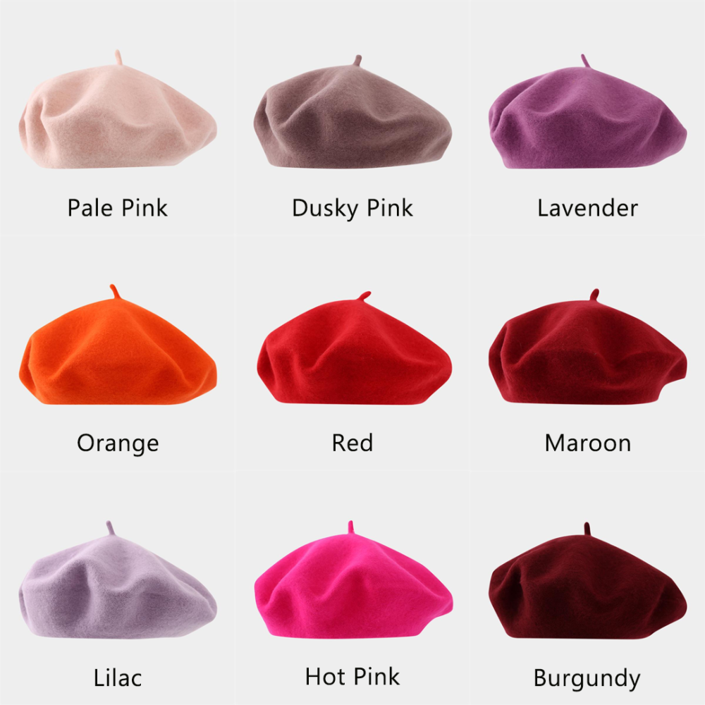 HBM084 Classic French Beret Hat Base Wool Blend for Couture Millinery & Winter Racing