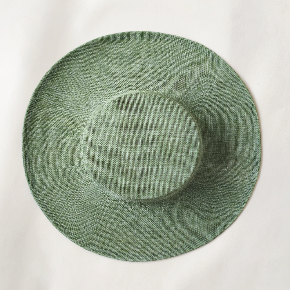 HBM033 Shallow Crown Boater Sinamay-Style Mesh Hat Base for Derby & Melbourne Cup