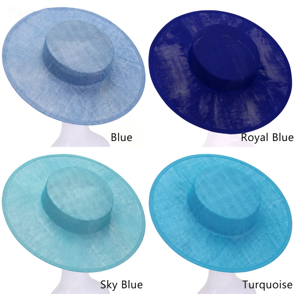 HBM033 Shallow Crown Boater Sinamay-Style Mesh Hat Base for Derby & Melbourne Cup