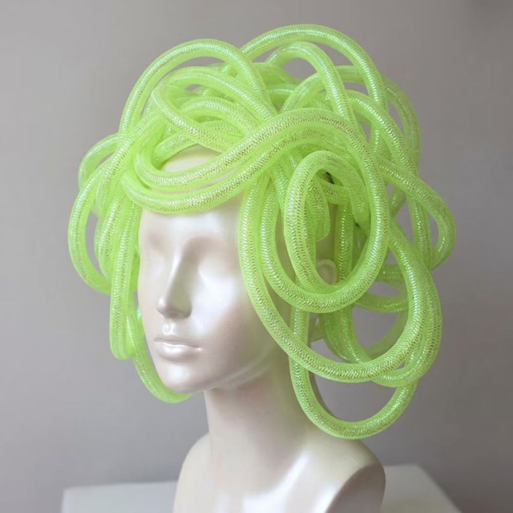 CH010 Iridescent Kinetic Tubular Crinoline 16mm for Couture Racing & Derby Millinery