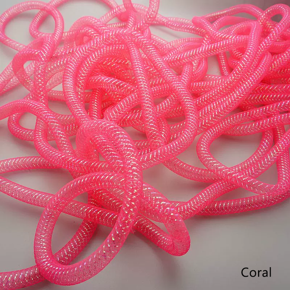 CH010 Iridescent Kinetic Tubular Crinoline 16mm for Couture Racing & Derby Millinery