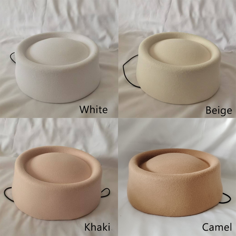 HBM081 Indented Felt Pillbox Hat Base Premium Brushed Finish Derby & Bridal Millinery