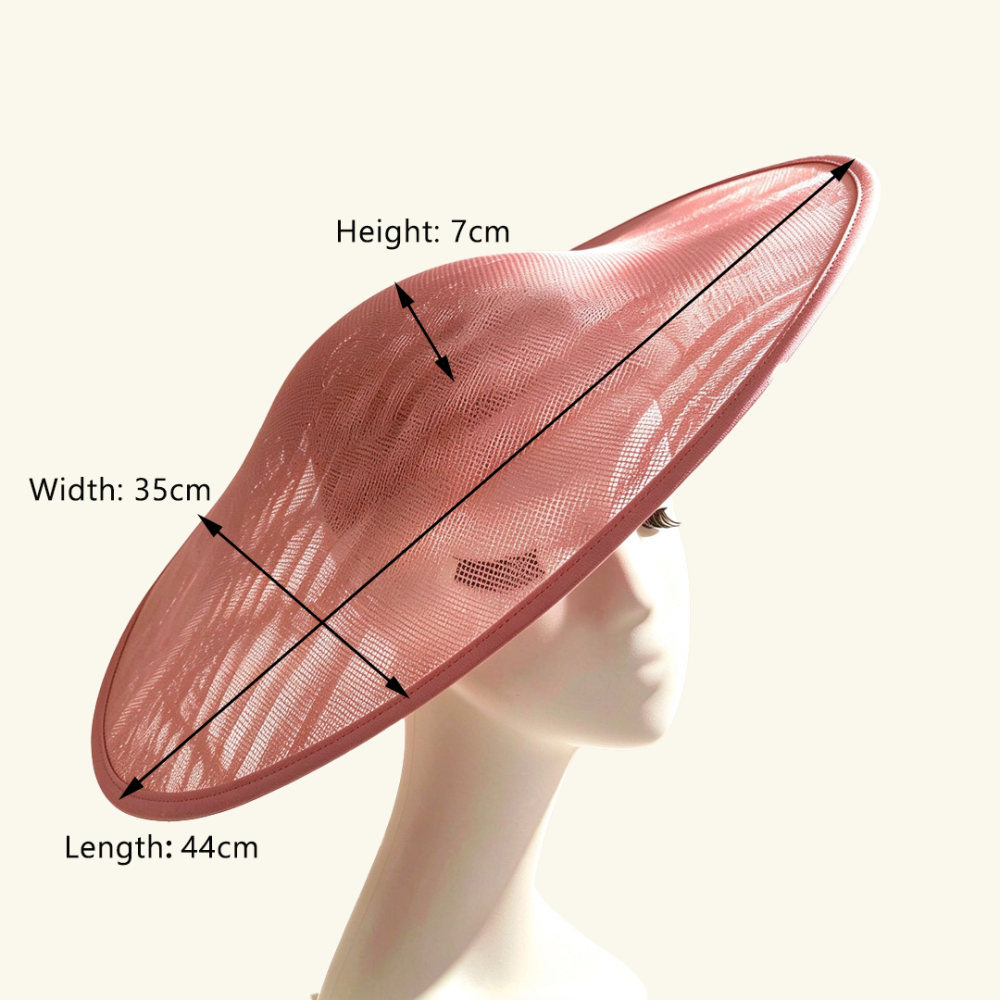 HBM036 Asymmetric Sweeping Saucer Base in Poly-Sinamay for Ascot, Melbourne Cup & Derby
