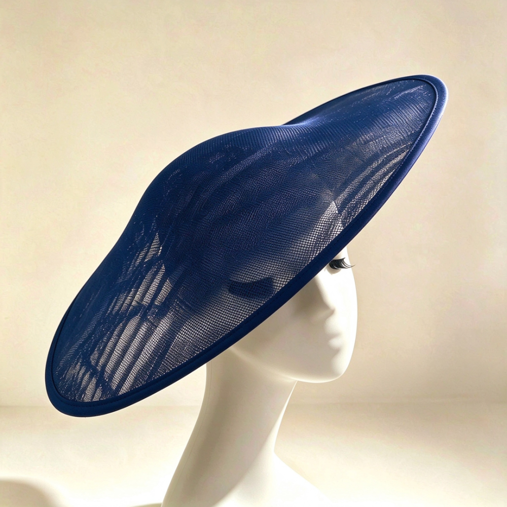 HBM036 Asymmetric Sweeping Saucer Base in Poly-Sinamay for Ascot, Melbourne Cup & Derby