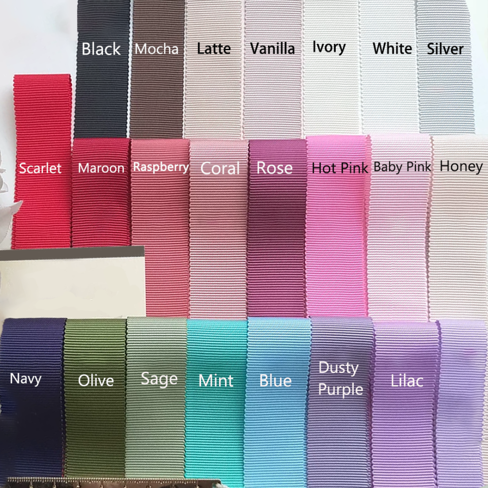 RBN001 Ribbed Petersham Millinery Ribbon Polyester Hat Trim for Couture & Racewear Headwear 2 Meters