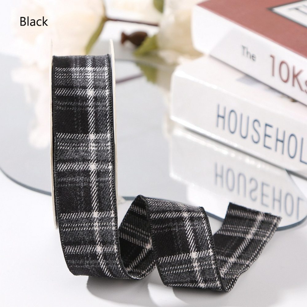 RBN034 Vintage Tartan Plaid Ribbon Premium Supple Drape for Bespoke Millinery & Derby 10-Yard Roll