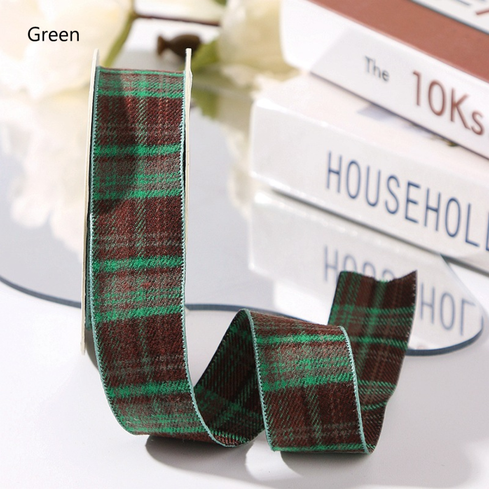RBN034 Vintage Tartan Plaid Ribbon Premium Supple Drape for Bespoke Millinery & Derby 10-Yard Roll