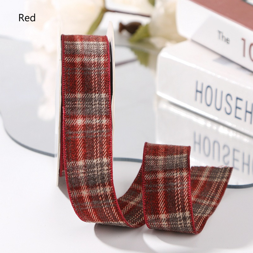 RBN034 Vintage Tartan Plaid Ribbon Premium Supple Drape for Bespoke Millinery & Derby 10-Yard Roll