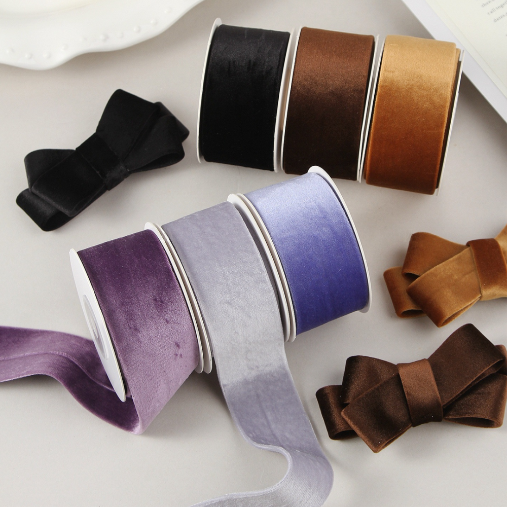RBN099 Supple Velvet Ribbon for Couture Millinery & Bridal Headwear 10-Yard Roll