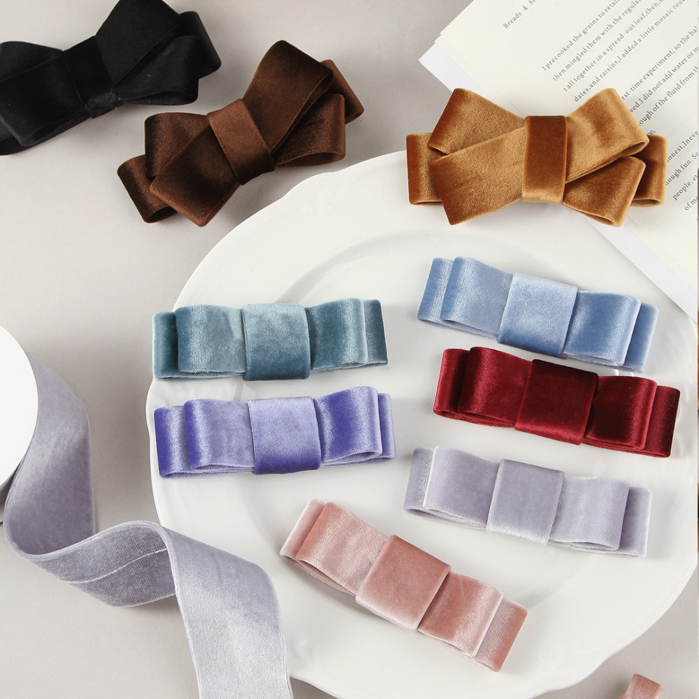 RBN099 Supple Velvet Ribbon for Couture Millinery & Bridal Headwear 10-Yard Roll