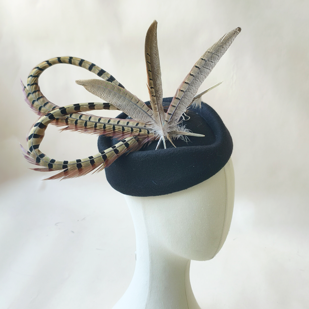 FEA1033 Natural Ringneck Pheasant Centre Feathers for Ascot Derby Millinery One Piece