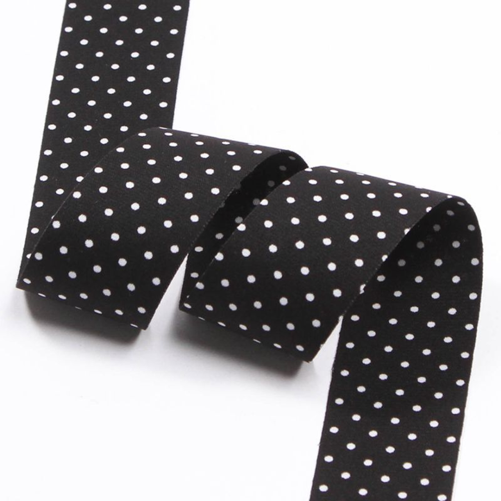 RBN045 Double-Sided Polka Dot Ribbon Classic Millinery Trim For Elite Racewear & Couture 10-Yard Roll