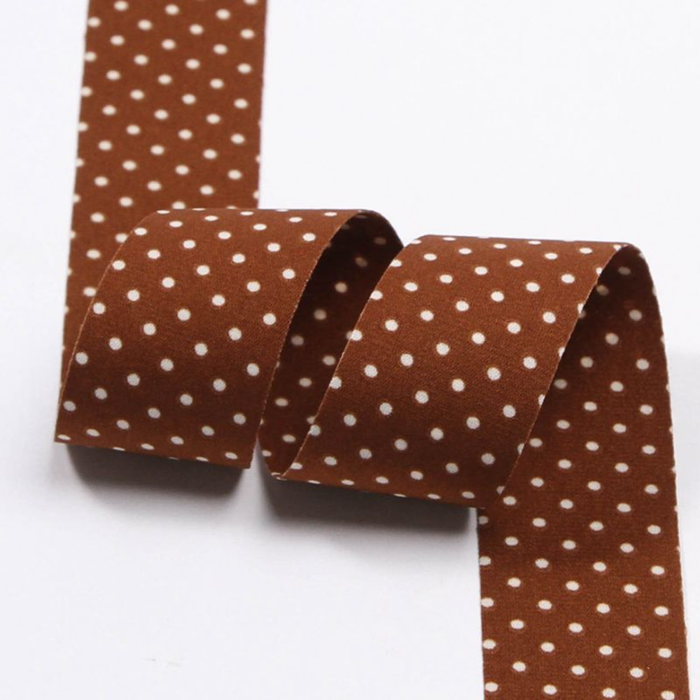 RBN045 Double-Sided Polka Dot Ribbon Classic Millinery Trim For Elite Racewear & Couture 10-Yard Roll
