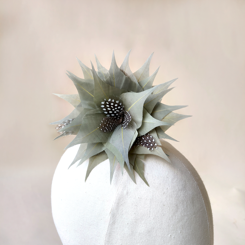 RB038 Graphic Star Feather Flower Goose & Guinea Plumage For Couture Millinery & Derby
