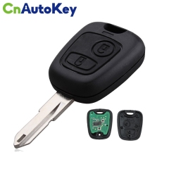 CN009024 Remote Key 2 Buttons 433Mhz for PEUGEOT 206 207 Car Keyless Entry Fob ID46 Chip NE72 Blade