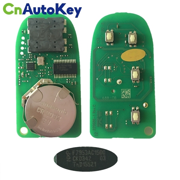 CN087001 For Dodge RAM  3+1 button 433MHZ Smart Remote Key 433MHZ PCF7945 GQ4-54T