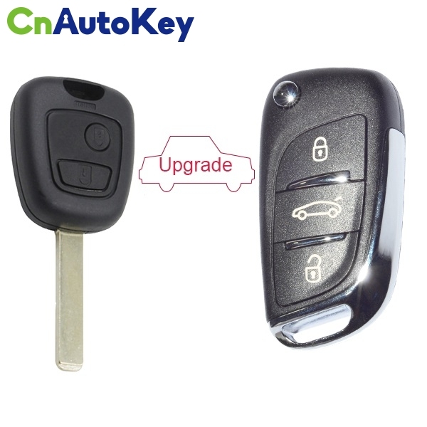 CN009013 NEW DS Style Keyless Entry Fob 3 Buttons 434mhz ID46 Chip Folding key for Peugeot 307