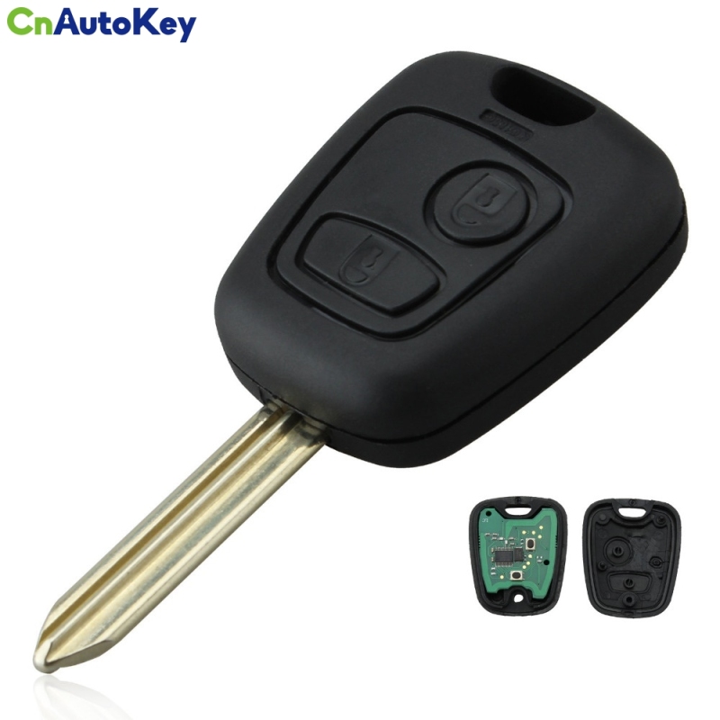 CN009034 For Peugeot Berlingo 2 Button 433MHz Full Remote Key Fob Blade Transponder Chip ID46