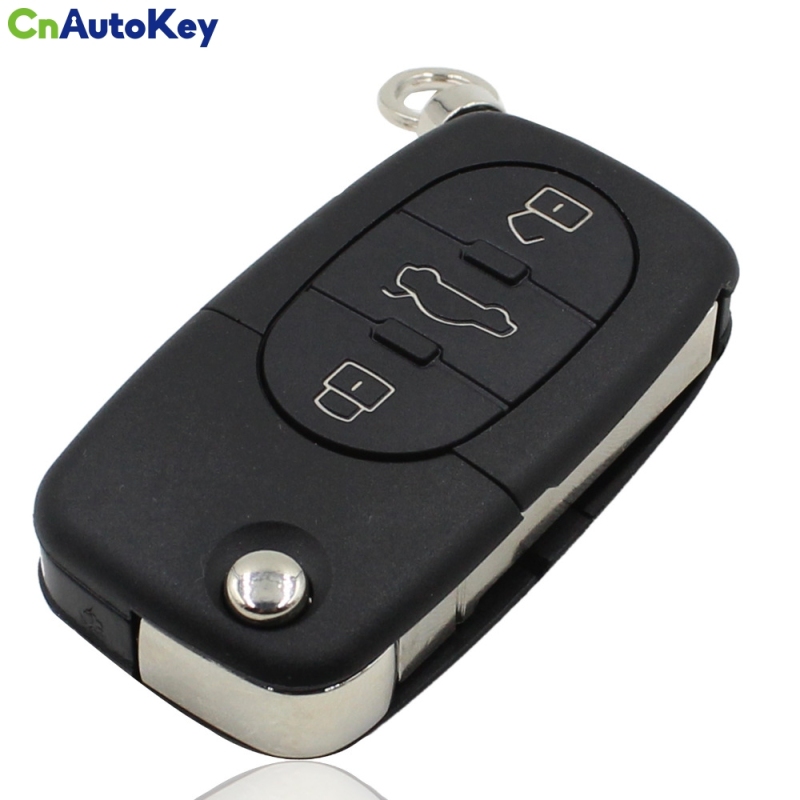 CS008008 4 Buttons Remote Flip Folding Key Shell Case Keyless Fob For Audi A4 A6 A8 TT Quattro S4 S6 S8 3+1 Panic CR2032