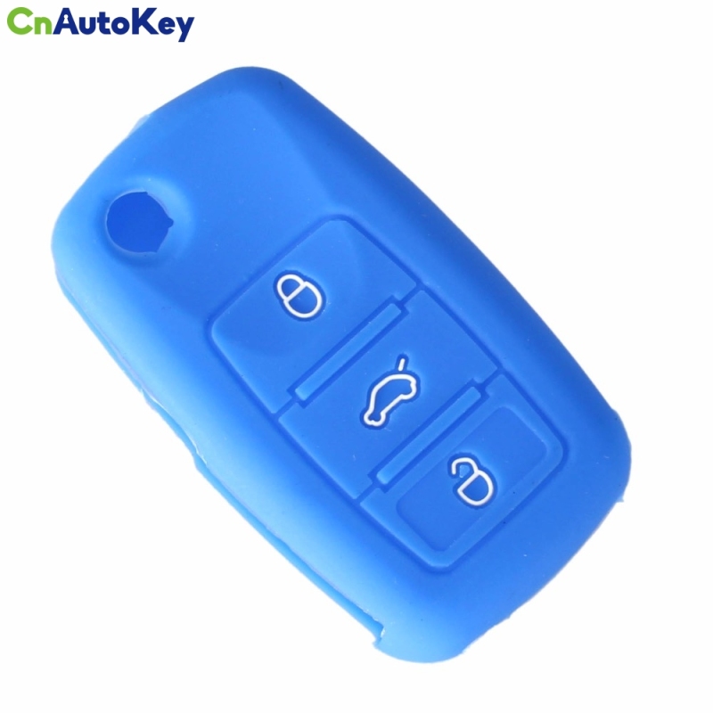 CS001014 3 Buttons Silicone Car Key Cover For VW Volkswagen Passat Polo Golf Touran Bora Jetta Cady Touran Sharan Transporter