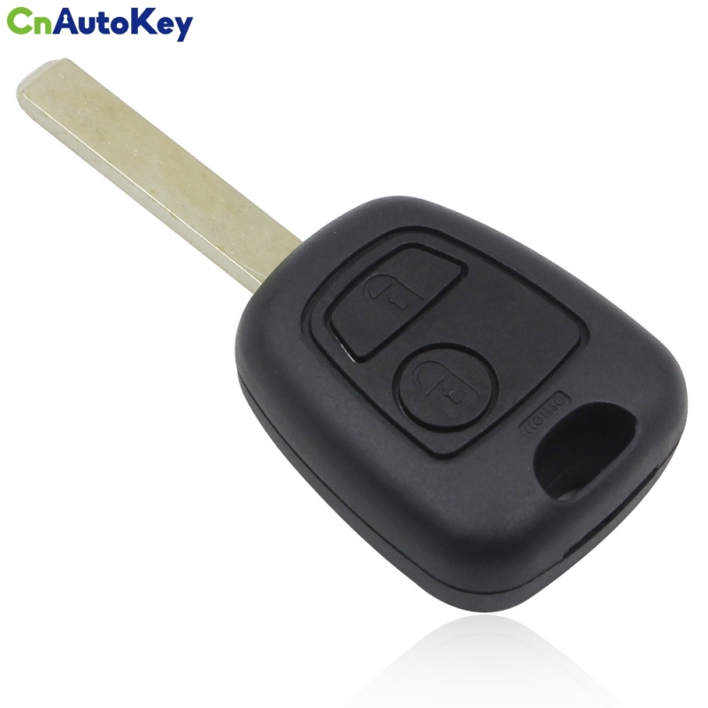 CS009014 2 Buttons Remote Key Case Shell Fob For Peugeot 307 Car Key VA2 Blade Without Groove