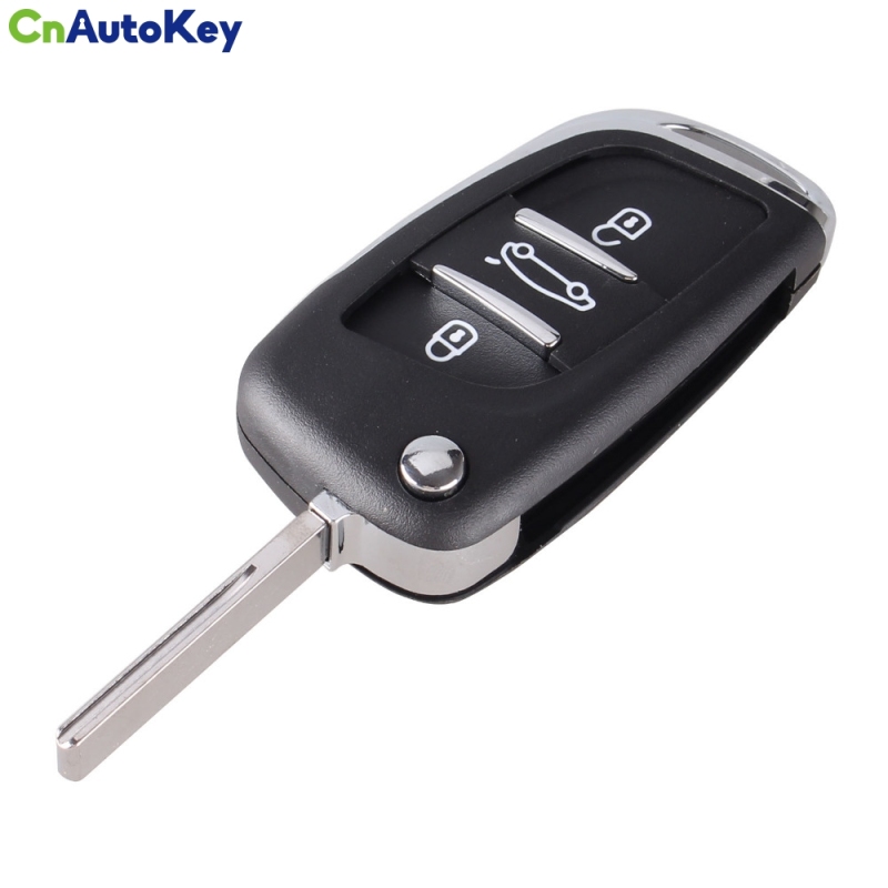 CS009026 3 Button Car Styling Key Cover Flip Key Shell For PEUGEOT 406 307 107 207 Partner CE0536 Modified