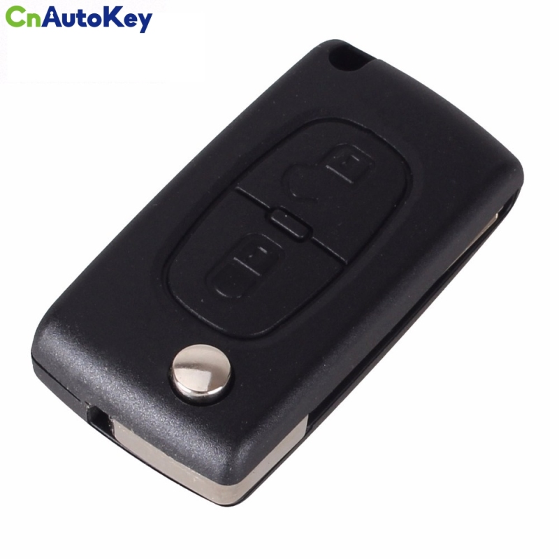 CS009022 2 Button Remote Flip Folding Key Shell Case Cover For Peugeot 207 307 308 407 807 CE0536 With Logo