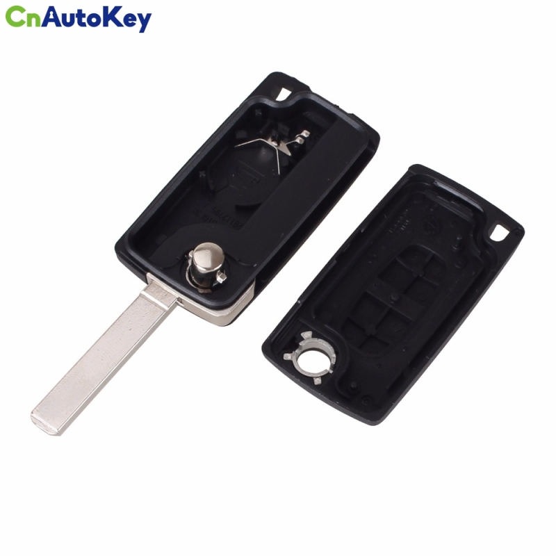 CS009022 2 Button Remote Flip Folding Key Shell Case Cover For Peugeot 207 307 308 407 807 CE0536 With Logo