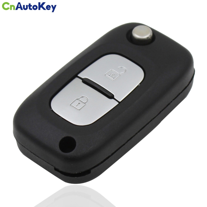 CS010012 Flip Folding Key Shell For Renault Clio Megane Remote Key Case Keyless Fob 2 Buttons Uncut Blank Blade Car Key Fob Shell