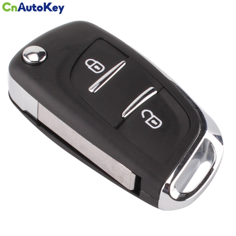 CS016010 2 Buttons Modified Filp Remote Car Key Shell Case For Citroen C2 C3 C4 C5 C6 C8 Xsara Picasso CE0536 With Chrome