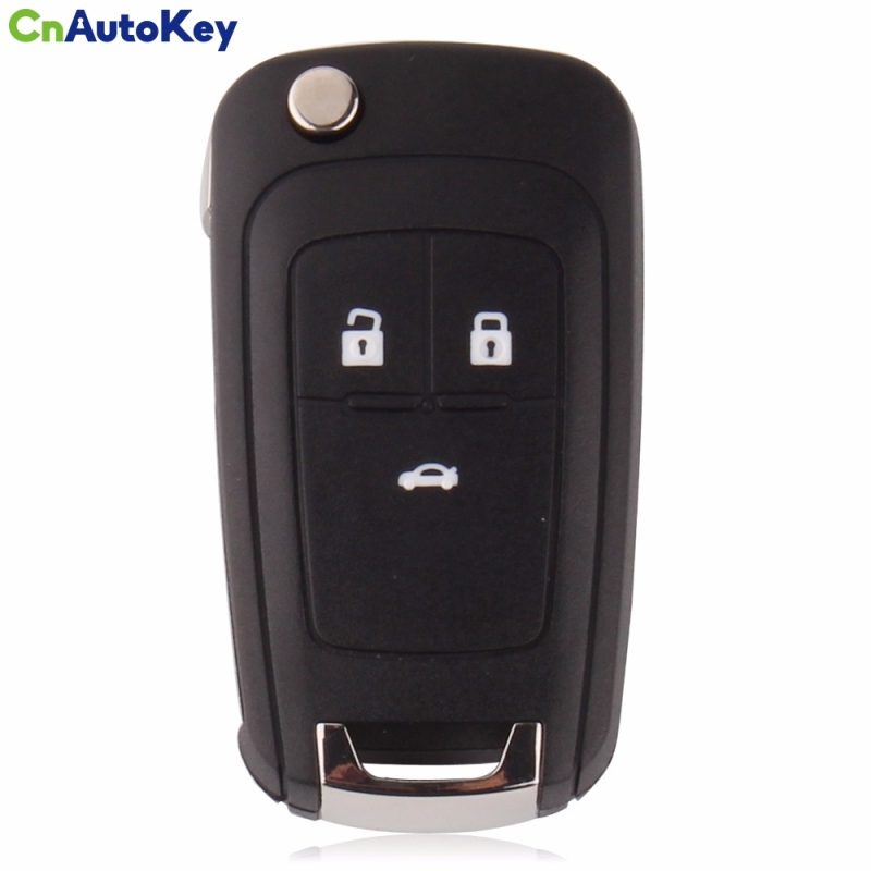 CS014004 Flip Folding Key Shell For Chevrolet Cruze Remote Key Case Keyless Fob 3 Button Uncut HU100 Blade + LOGO