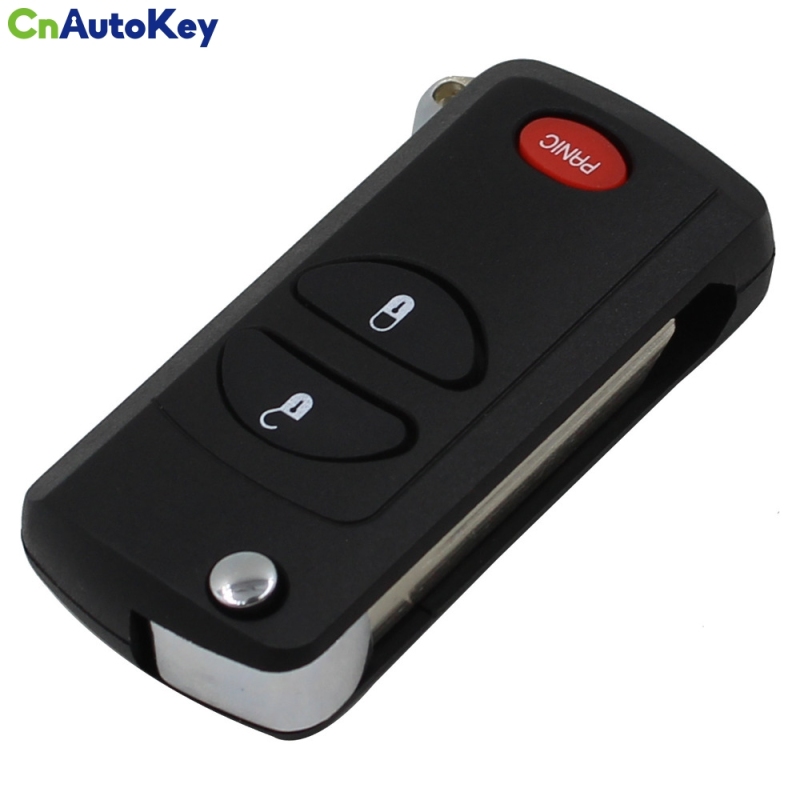 CS015010 3 Buttons Remote Flip Folding Car Key Shell Case for Chrysler Dodge Jeep Car Key Cover Uncut Blade Keyless Car Key Case