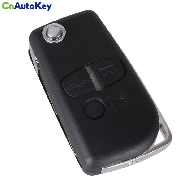 CS011011 Modified 3 Buttons Flip Folding Remote Car Key Shell Case For Mitsubishi Lancer Outlander Uncut Right Blade