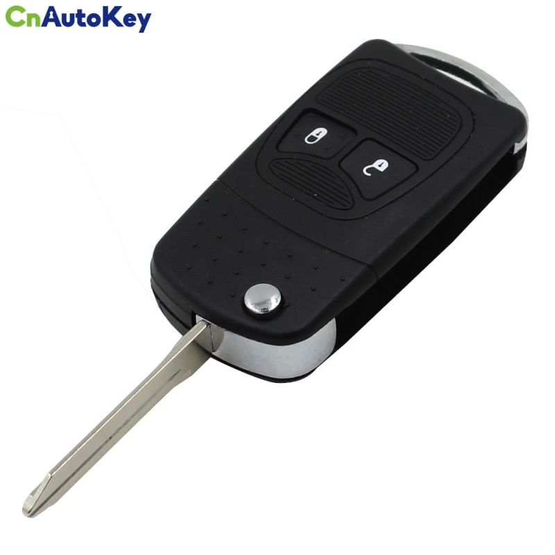 CS015005 2 Buttons Uncut Blade Remote Car Key Refit Cover Shell For Chrysler Town &amp; Country For Dodge Caravan Flip Folding Key
